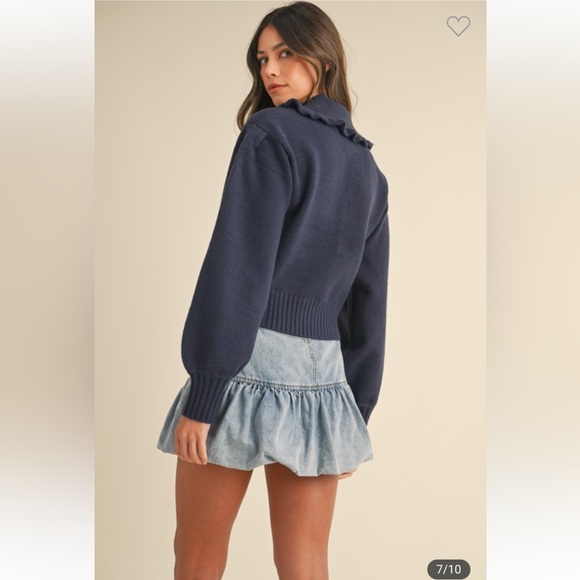 #99  COLLAR BUTTON DOWN CARDIGAN - Picture 9 of 14